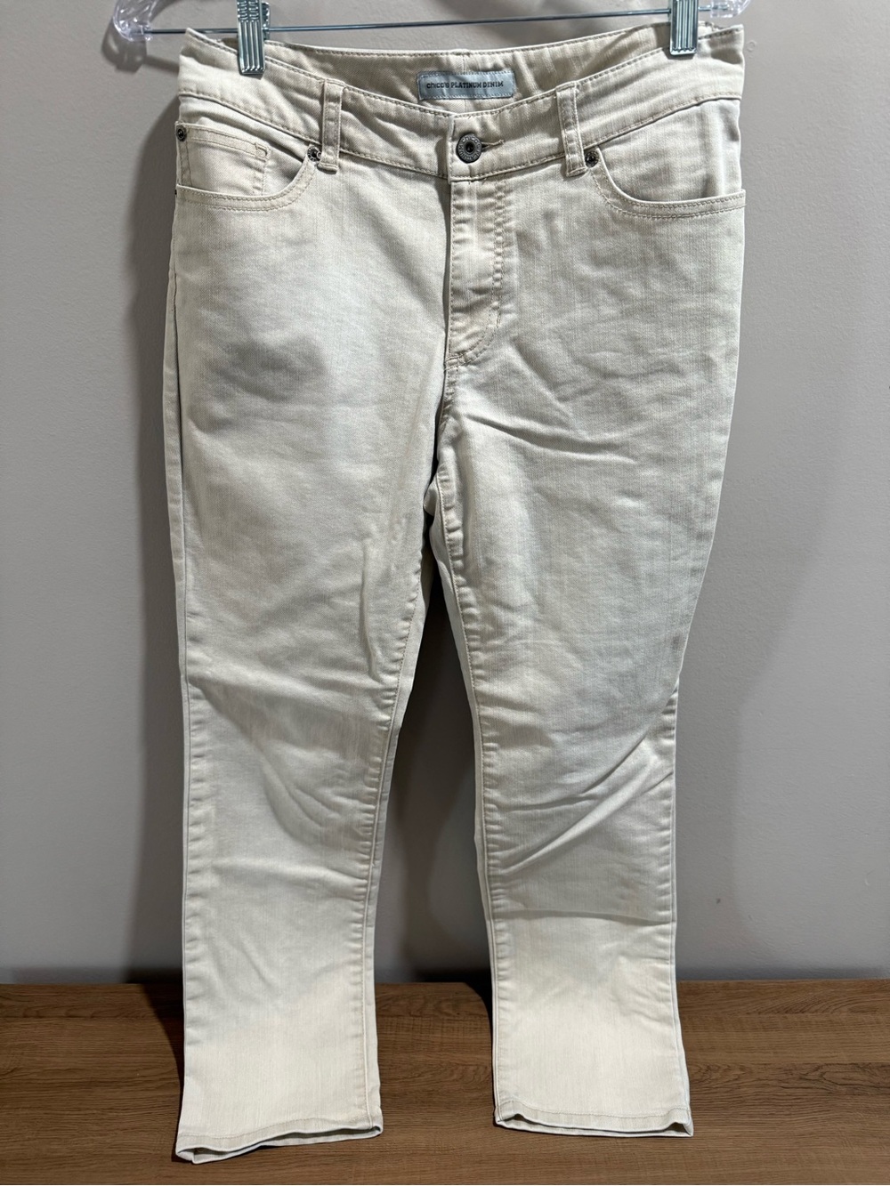 Chico's Platinum Denim Cream Jeans